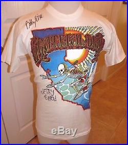 Grateful Dead Signed Tour Shirt 1987 PSA Certified Jerry Garcia Bob Weir Mydland