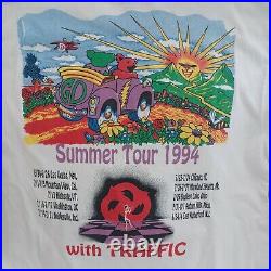 Grateful Dead Size XL Summer Tour 1994 with Traffic T-shirt Authentic Nice