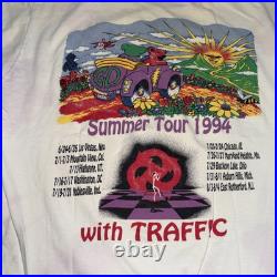 Grateful Dead Size XL Summer Tour 1994 with Traffic T-shirt Vintage