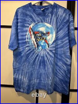 Grateful Dead Skeleton Snowboarding Tie-dye 2006 T Shirt Unisex Size XL Blue