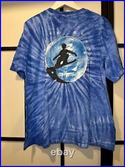Grateful Dead Skeleton Snowboarding Tie-dye 2006 T Shirt Unisex Size XL Blue