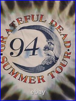 Grateful Dead Summer 94 Tour Shirt Sun Moon Not Fade Away Graphics Size Large