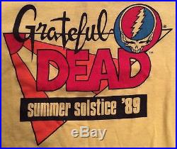 Grateful Dead Summer Solstice 1989 Shoreline Promo T-Shirt NEW Extra Large GDP