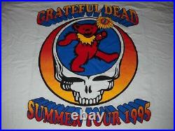 Grateful Dead Summer Tour 1995 Steal Your Face Bear Vw Bus Concert T-shirt-xl