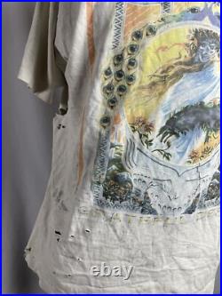 Grateful Dead T Shirt VTG 1995 Summer Final Tour Richard Biffle GDM XL Thrashed