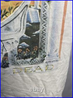 Grateful Dead T Shirt VTG 1995 Summer Final Tour Richard Biffle GDM XL Thrashed