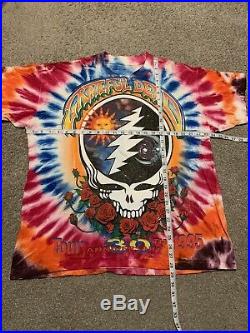 Grateful Dead T Shirt Vintage 1995 Summer Tour Shirt Cities XL Tie Dyed 30th NOS