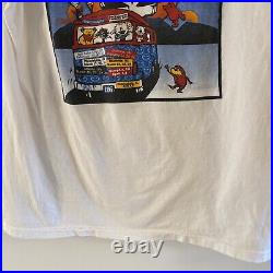 Grateful Dead T-Shirt XL Spring Tour 1995 VTG Calvin Hobbes Felix Seuss