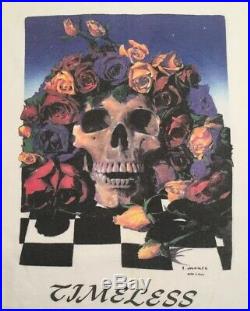 Grateful Dead T-shirt 1981 Timeless Vtg XL White Stanley Mouse Skull Roses Chess
