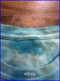 Grateful Dead Tie-Dye Bus Bears T-Shirt 1989 Blue Green Graphic Original Large