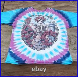 Grateful Dead Tie-Dye T-Shirt 1995 30 Years Skeleton Roses Anniversary Original
