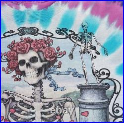 Grateful Dead Tie-Dye T-Shirt 1995 30 Years Skeleton Roses Anniversary Original