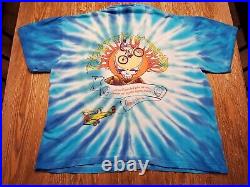 Grateful Dead Tie Dye T Shirt Vintage Single Stitch XL Cosmic Charlie 90s Bike