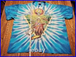Grateful Dead Tie Dye T Shirt Vintage Single Stitch XL Cosmic Charlie 90s Bike