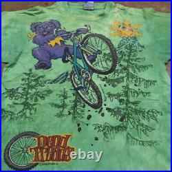 Grateful Dead Treads BMX Mountain Bike Liquid Blue Vintage 90s Band Shirt Large