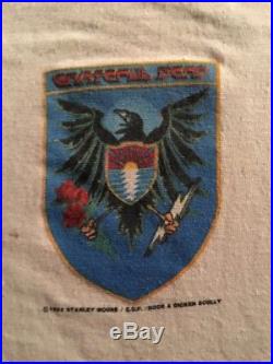 Grateful Dead Vintage 1982 GDP Tour T-Shirt Stanley Mouse Crest Official Rare