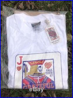 Grateful Dead Vintage 1987 Fall Tour Shirt NOS still sealed with guest pass