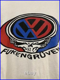 Grateful Dead Vintage 1990's Fukengruven VW T Shirt XL Volkswagen Rare