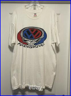 Grateful Dead Vintage 1990's Fukengruven VW T Shirt XL Volkswagen Rare White Tee
