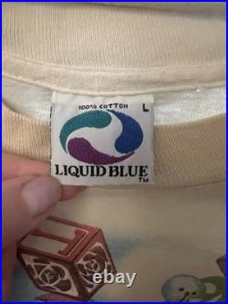 Grateful Dead Vintage 1991 Spring Tour Tie-Dye Juggling Bear Shirt Sz LG