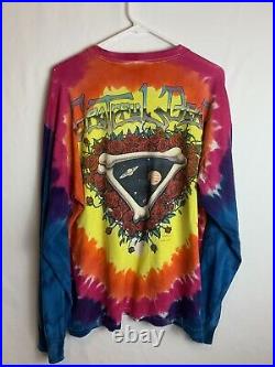 Grateful Dead Vintage 1992 Space Your Face Tie Dye Jerzees T-Shirt Size XL