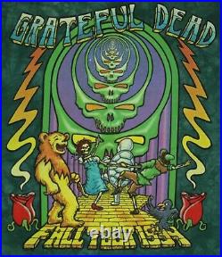 Grateful Dead Vintage 1994 Follow The Golden Road Tour T-Shirt Large Liquid Blue
