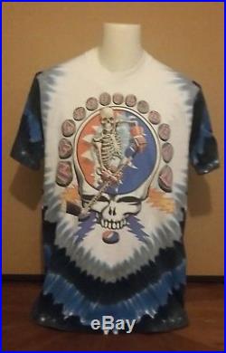 Grateful Dead Vintage 1994 Skull & Skeleton Hockey Player Tie Dye T Shirt LARGE