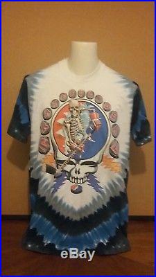 Grateful Dead Vintage 1994 Skull & Skeleton Hockey Player Tie Dye T Shirt Large