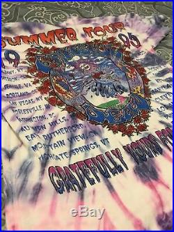 Grateful Dead Vintage 1995 T-Shirt 30th Anniversary Summer Tour XL Tie Dye Shirt