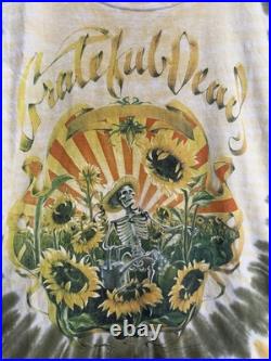 Grateful Dead Vintage Grateful Grower Tie-dye T Shirt 90's Sunflowers Size 4XL