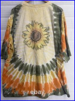 Grateful Dead Vintage Grateful Grower Tie-dye T Shirt 90's Sunflowers Size 4XL