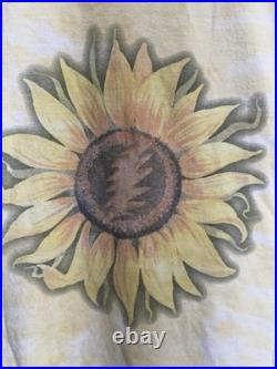 Grateful Dead Vintage Grateful Grower Tie-dye T Shirt 90's Sunflowers Size 4XL