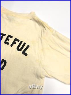 Grateful Dead Vintage Medium Shirt Spell Out Letter 80s Long Sleeve Off White