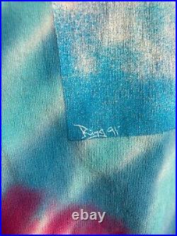 Grateful Dead Vintage Powderman Tee t-shirt LARGE Tie Dye Single Stitch 90s Ski