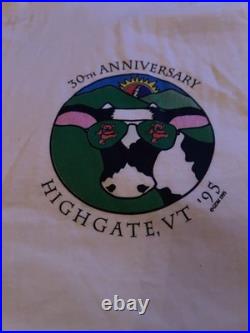 Grateful Dead Vintage Rare Highgate VT 1995 30 Th Anniversary Tshirt XL