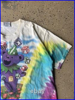 Grateful Dead Vintage T-Shirt Liquid Blue 90s Jerry Garcia Single Stitch