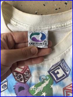 Grateful Dead Vintage T-Shirt Liquid Blue 90s Jerry Garcia Single Stitch