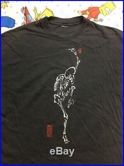 Grateful Dead Vintage T-Shirt Tour Dead Dance Skeleton 90s Single Stitch Sz Lg