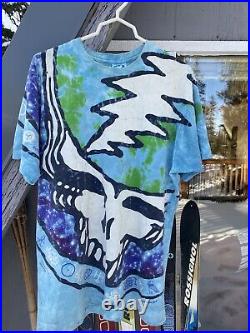 Grateful Dead Vintage Throwing Stones Tie Dye Concert Tour T-shirt Size XL