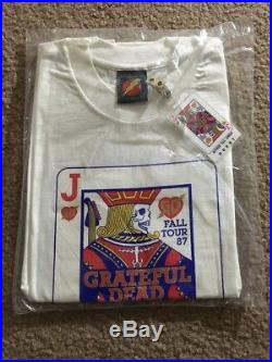 Grateful Dead Vintage Tour T-Shirt Jack Of Hearts Fall Tour 1987 Med NEW Rare