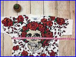 Grateful Dead XL X Large T Shirt Vintage 1992 Bertha All Over Print Rose RARE