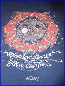 Grateful Dead Year of Tiger Tour 1986 Jerry Jasper Artwork Vintage T-Shirt Rare