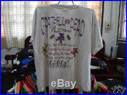 Grateful dead t shirt Vintage 90s music band tour concert Jerry Garcia size XL