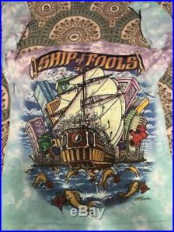 Grateful dead t-shirt large vintage long Sleeve Jerry Garcia Ship Of Fools Grail