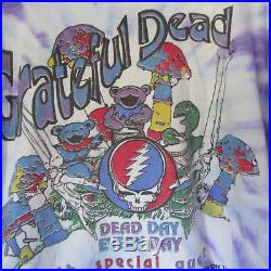Grateful dead with sting tie dye shirt size large vintage bear psychadelic 1993