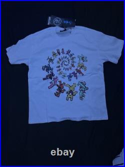 Hellstar Men's T-Shirt Grateful Dead Collab White And Multi Colored Size Medium
