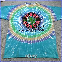 JERRY GARCIA BAND Hawaiian Tour Vintage Shirt Grateful Dead 1990 Single Stitch