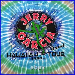 JERRY GARCIA BAND Hawaiian Tour Vintage Shirt Grateful Dead 1990 Single Stitch