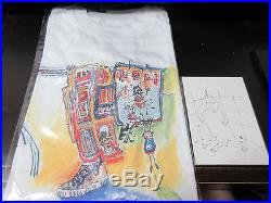 Jerry Garcia T-Shirt with Five Postcard Set in 1993 Grateful Dead