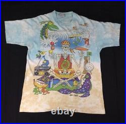 Joey Mars Liquid Blue T shirt aop vintage 90s Beach Skeleton Grateful dead XL
